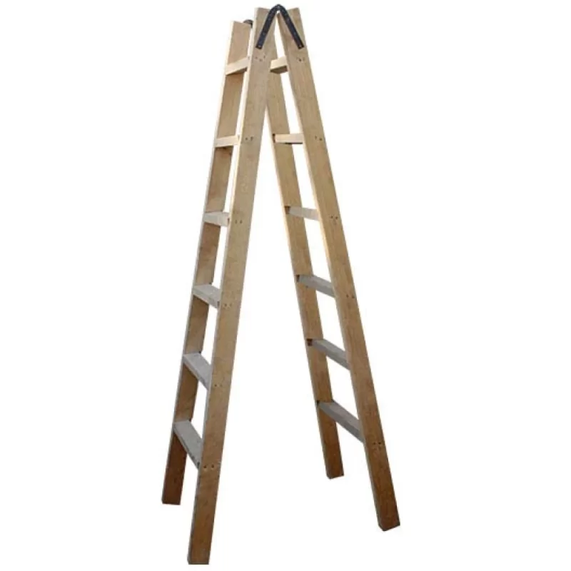 نردبان دو طرفه نقاشی چوبی